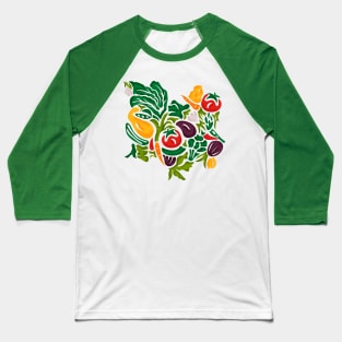 Veggie Delight- Fresh Garden Vegetables and Herbs Baseball T-Shirt